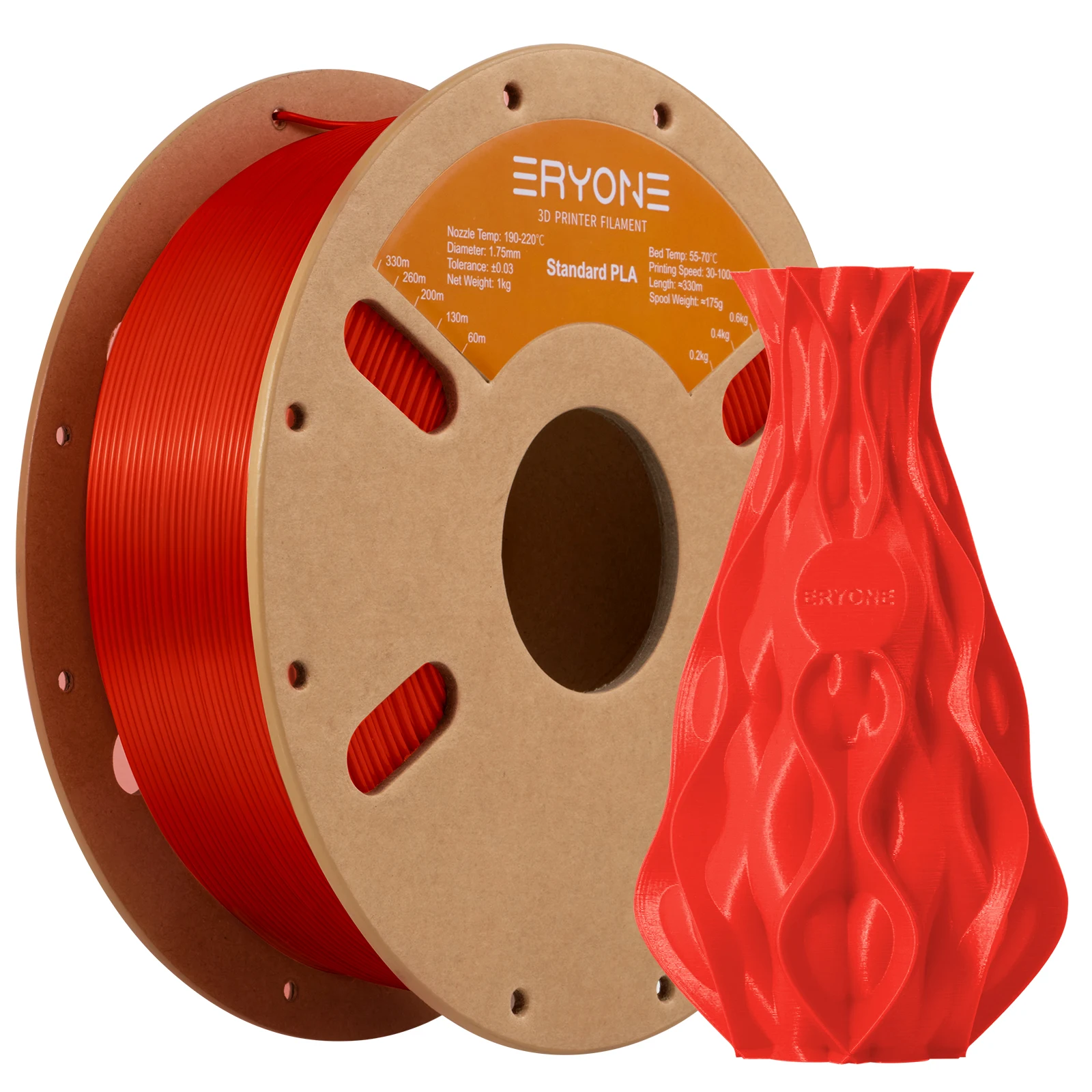 ERYONE 3KG PLA Filament 1,75mm, Standardqualität mit Hoher Zähigkeit, Geringer Verformung, Hervorragende Druckqualität, 1kg Spule – Detail 22