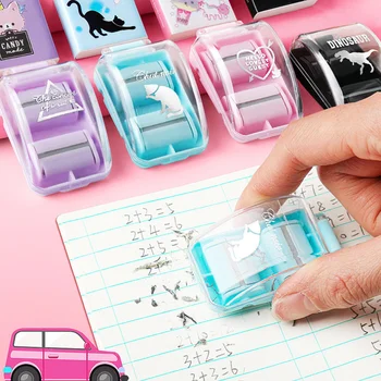 Mini gomme da cancellare per collezionisti di briciole Aspirapolvere da tavolo portatile con gomma carina Spazzatrice da tavolo manuale Regalo per studenti Ufficio scolastico