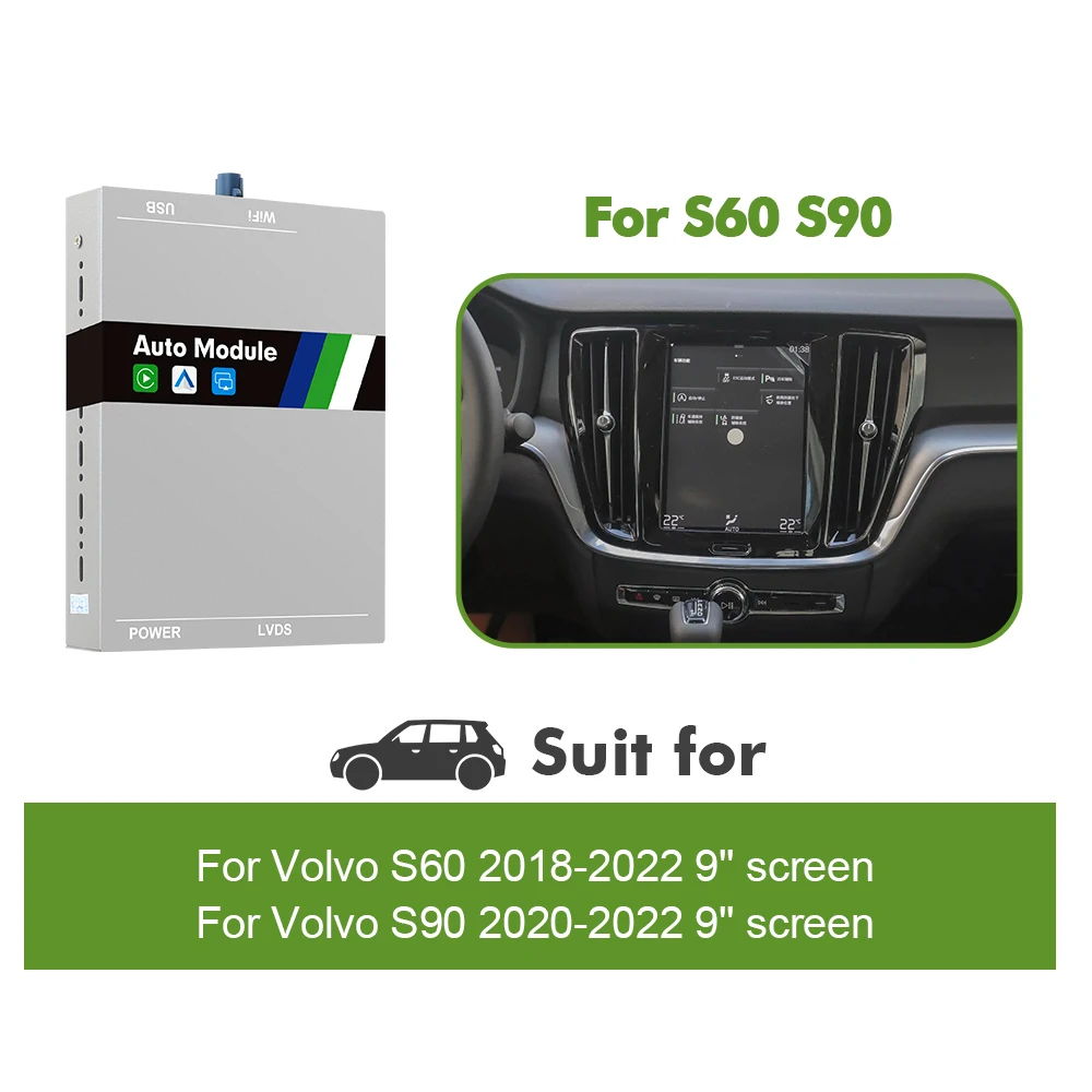 EBILAEN اللاسلكية شاشة كاملة Carplay لفولفو XC90 X...