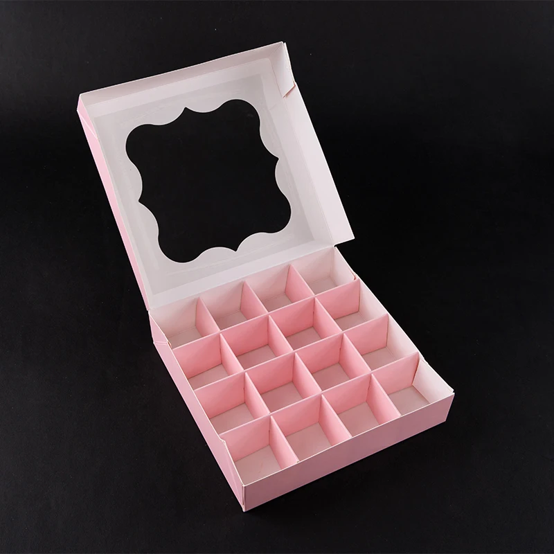 5pcs Mini Cupcake and Pastry Chocolate Paper Boxes in White and Pink, Handmade Dessert ... - SKU HDPB1126 - UGI Packaging