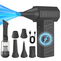 High - Performance Turbo Air Blower Vacuum Cleaner with Type - C Charging (Black vacuum)