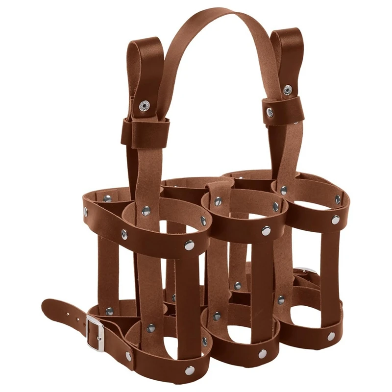 

Велосипедный держатель для бутылок пива, кожаный держатель для напитков, уличный держатель для бутылок пива, 1 шт., коричневый