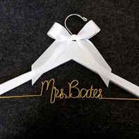 Personalized Wedding Wood Hanger , Groom Bride Wedding Shower Gift  Mr&Mrs Souvenir Gift, Customize Name Hanger 1