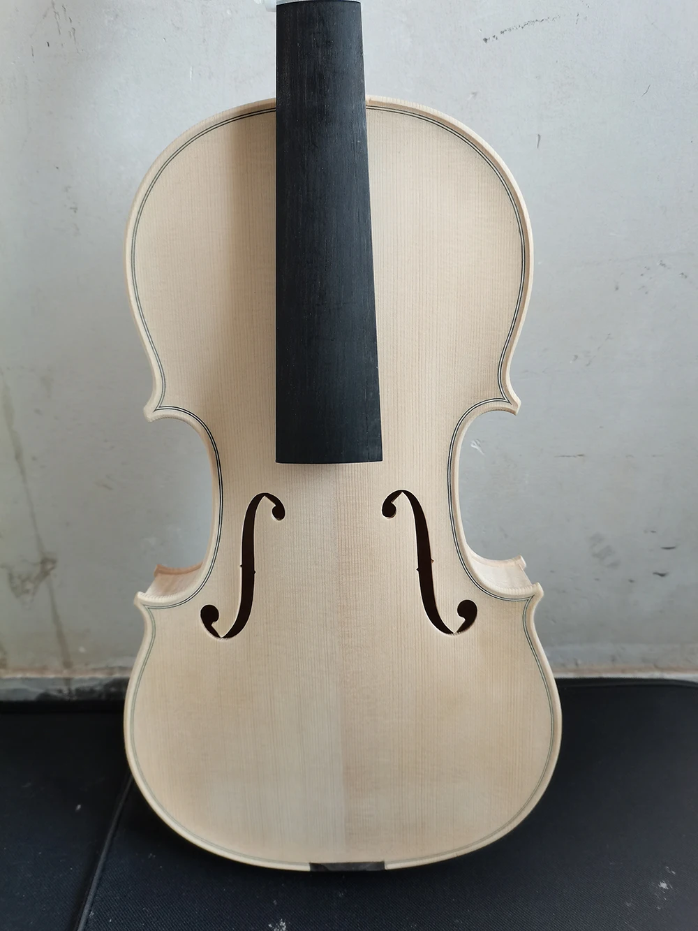 High quality rich Flame Maple white embryo unfinished white maple wood violin 4/4 3/4 solid wood DIY violin Accessories