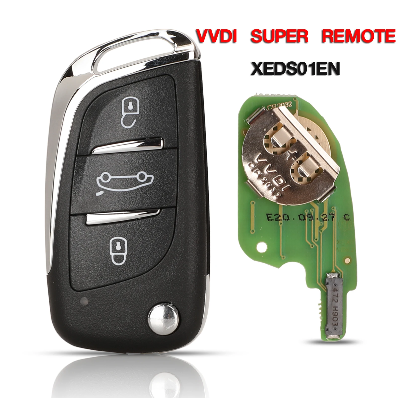 

jingyuqin XEDS01EN VVDI Super Remote with XT27 XT27A66 Chip Work for VVDI2 /VVDI MINI Key Tool/VVDI Key Tool Max