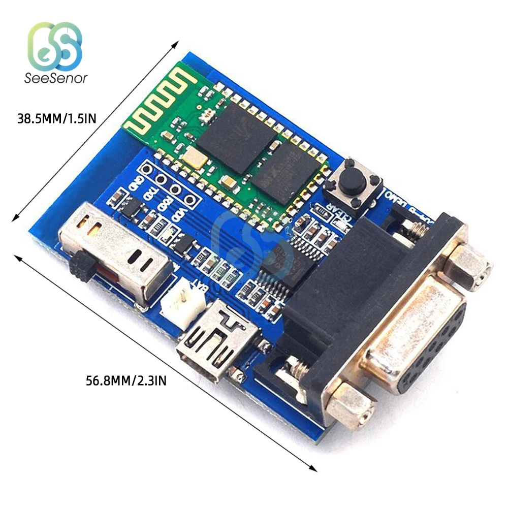RS232 Bluetooth 직렬 어댑터 무선 직렬 통신 마스터-슬레이브 모듈 RS232 데이터 전송 모듈 5V