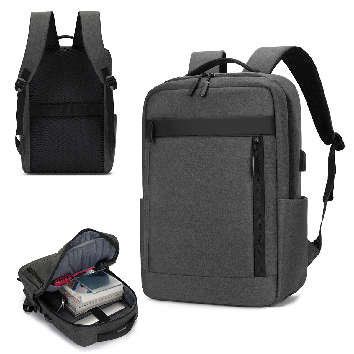 Travel Men's Rechargeable Backpack Laptop Backpack Business Large-Capacity School Backpack Waterproof Outdoor Backpack