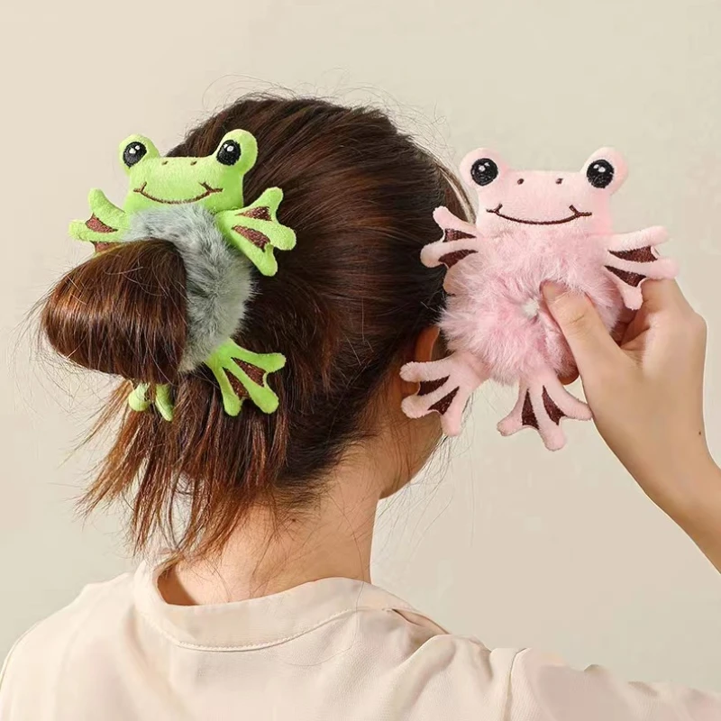 

Creative Animal Hairbands Large Stuffed Toy Cartoon Panda Cow Rabbit Animal Headbands Girl's Novel Headwear