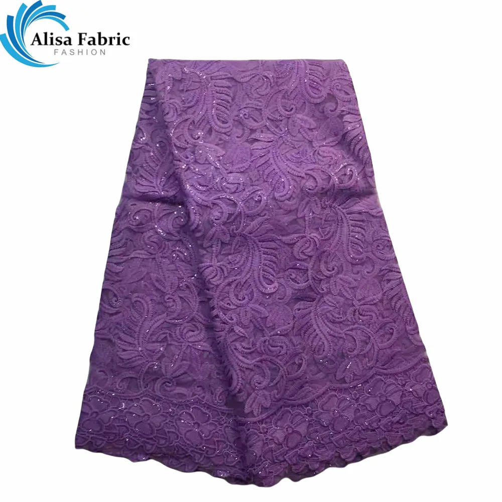 Sequin Lace African Lace Fabric White High Quality French Fabric Mesh Nigerian Fabrics For Wedding Dress