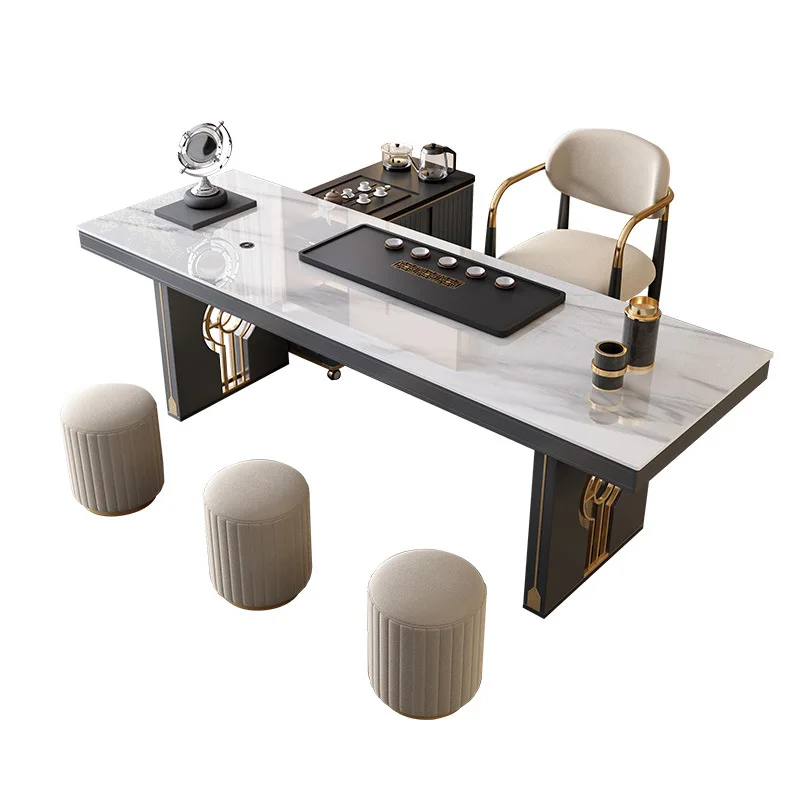 

Minimalist slate desk, word board desk, modern luxury study computer desk