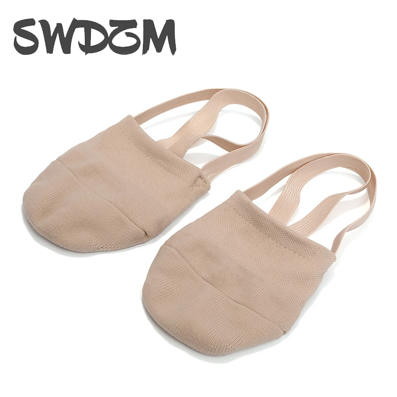 Women Half-Palm Stretch Knitted Dance Shoes Rhythmic Gymnastics Jazz Ballet