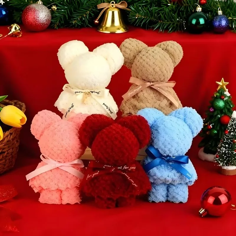 20Pcs/10Set Towel Bear Gift Set | Includes 10 Towel Bears and 10 Tote Bags Perfect for Weddings Birthdays Mother's Day Christmas