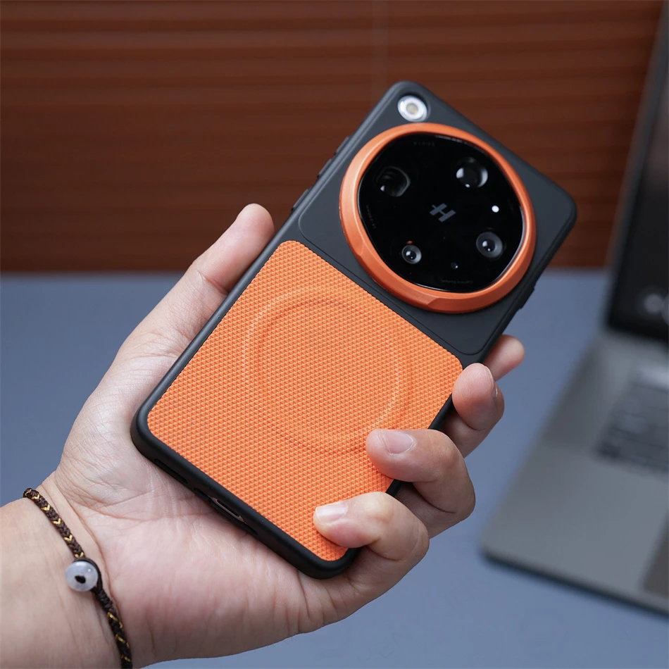 Magnetic Textured Fabric Business Case with Shockproof Bumper
