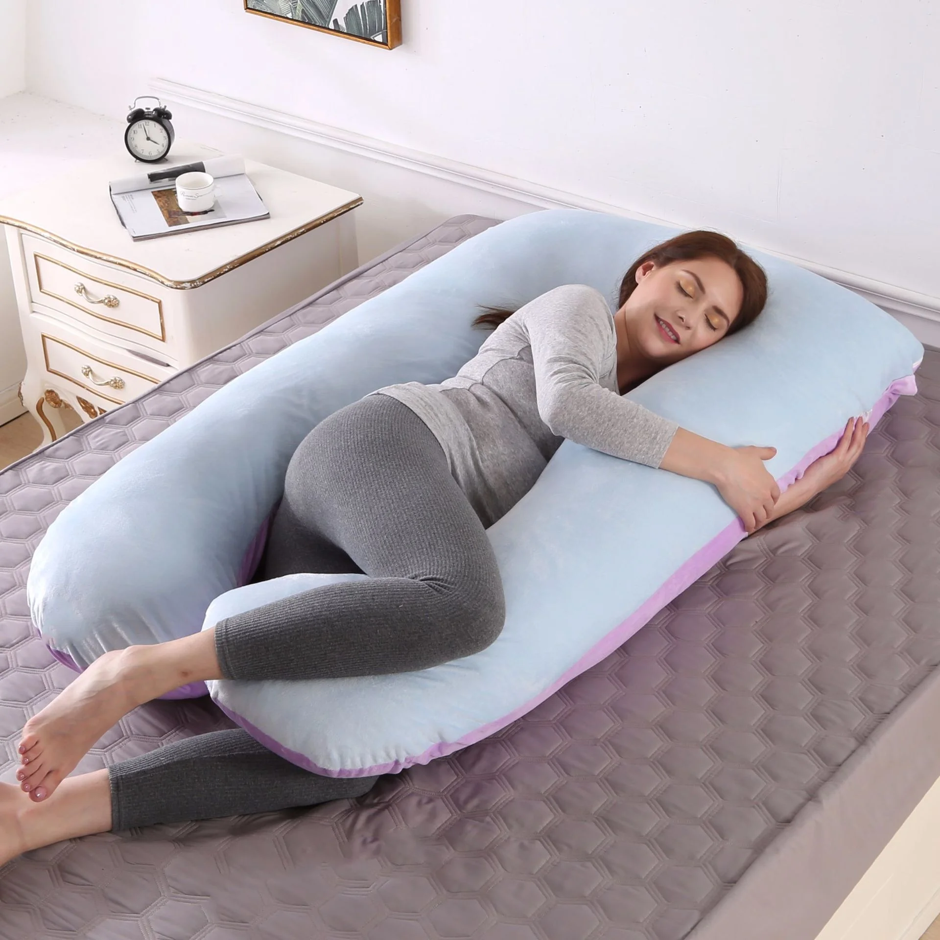 妊婦用枕 マタニティピロー マタニティ用抱き枕 抱き枕 睡眠用 C字型 U字型 妊婦のための快適な綿のU字型マタニティピロー - AliExpress