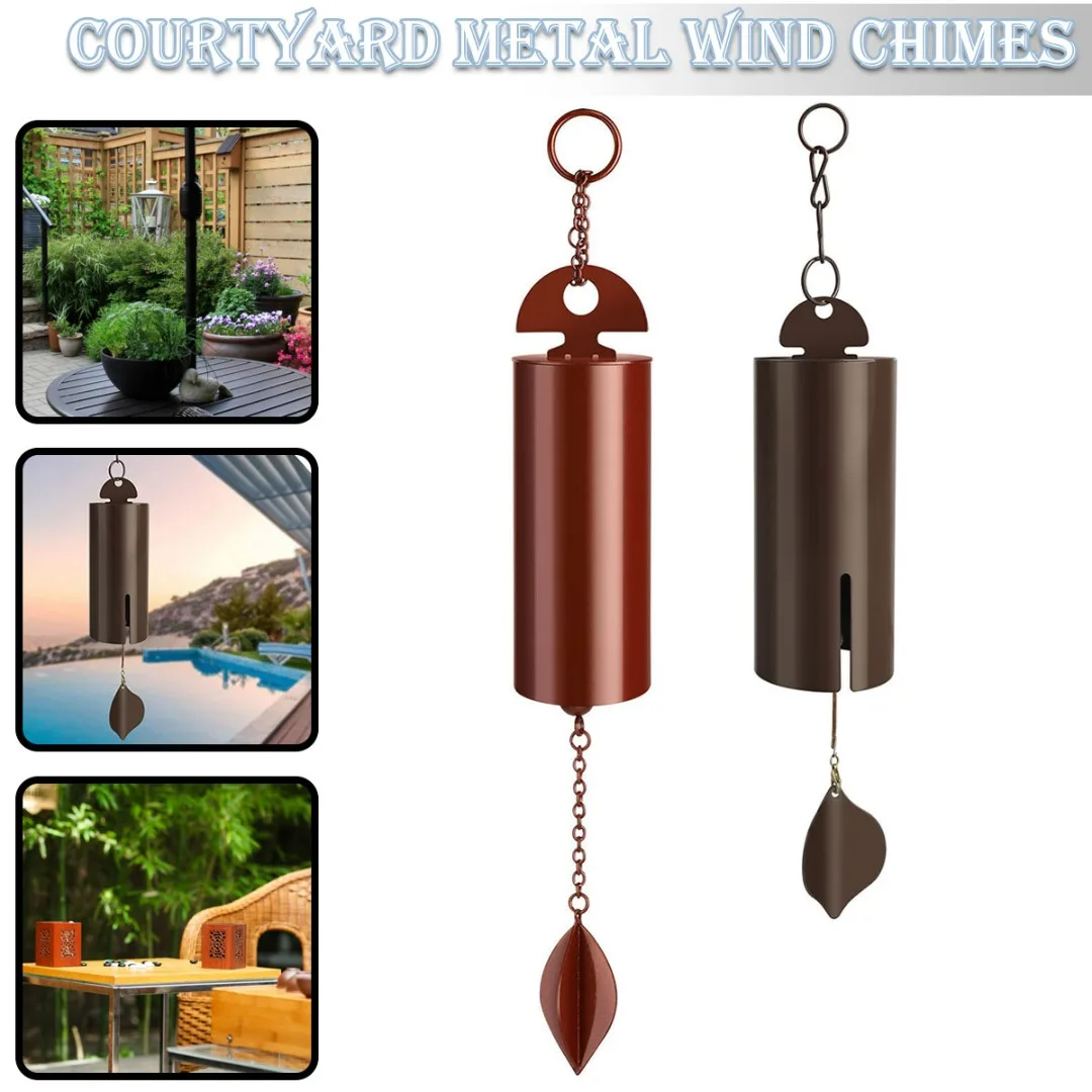 

Vintage Heroic Windbell Metal Music Wind Chimes Ornaments Deep Resonance Serenity Bell For Outdoor Home Garden Decoration