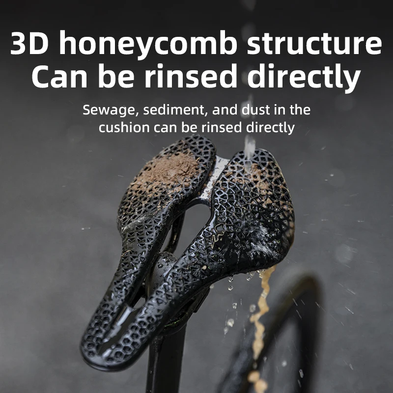 ROCKBROS 38001CS 3D Printed Bicycle Carbon Saddle Ultra-Light Shock-Absorption MTB Road Profession Racing Bicycle Cycling Saddle - Image 6