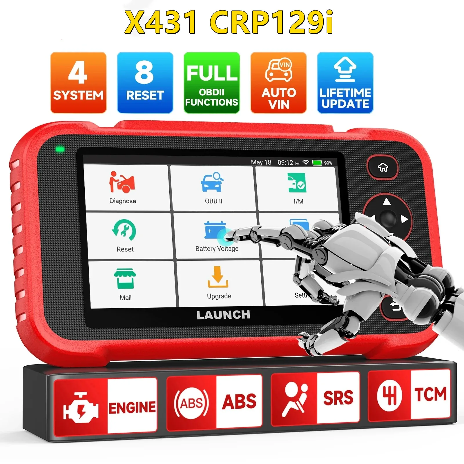 

2024 LAUNCH X431 CRP129i OBD2 Automotive Scanner Professional Code Reader ABS SAS EPB Airbag Oil Reset OBD 2 Car Diagnostic Tool