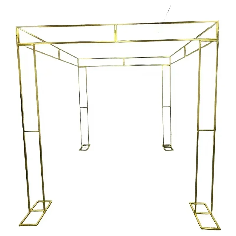Wedding Festival Family Single-layer Truss Gilded Screen Background Frame Iron Art Golden Arch Square Scene Decoration Props