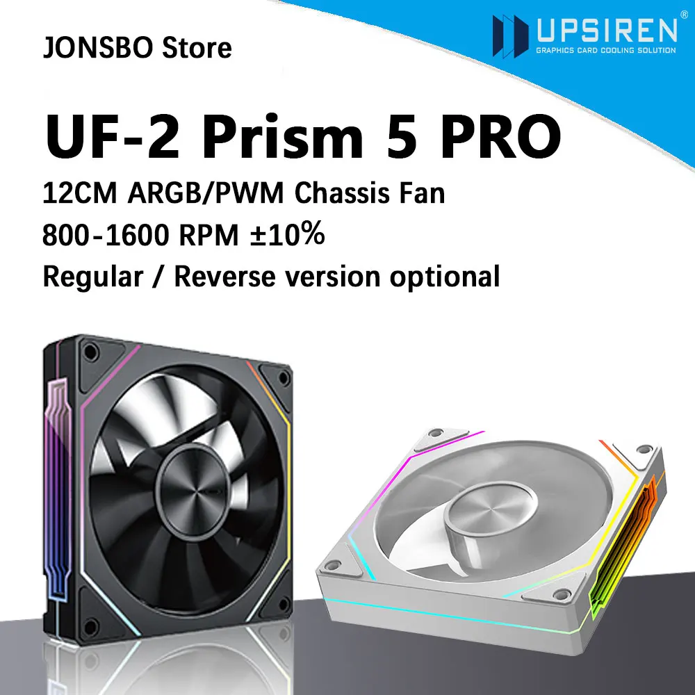 UPSIREN PRISM ARGB 12CM High-Performance Computer Chassis Fan with Dual Mode Selection