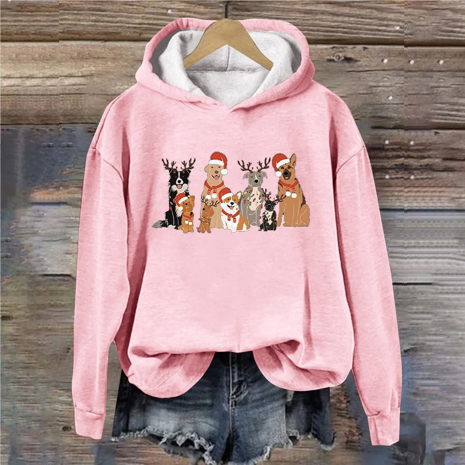 

Hoodies For Women Sweatshirt Funny Christmas Prints Pullover Hoodie Soft Printed Shirt Women's Sweatshirt