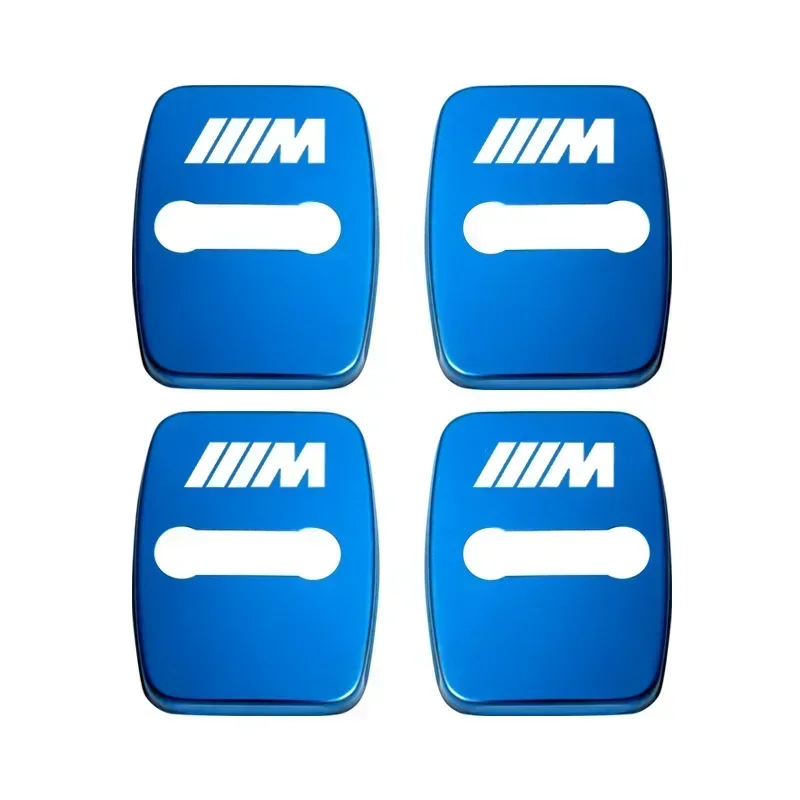 문짝 잠금 장식 보호 커버 엠블럼 케이스, BMW M 파워 퍼포먼스 M3 M5 X1 X3 X5 X6 E46 E39 E36 E60 E90, 4 개