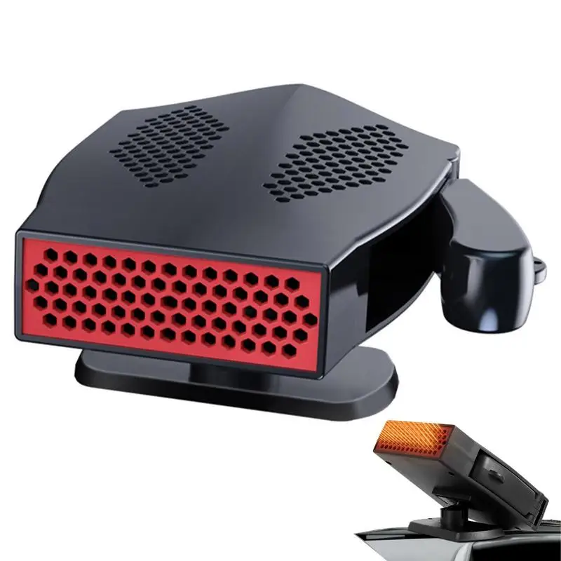 

Car Fan Heater 12V 150W Windshield Defroster For Car Automobile Windscreen Fan With Long Wire And 360 Degree Rotary Base For
