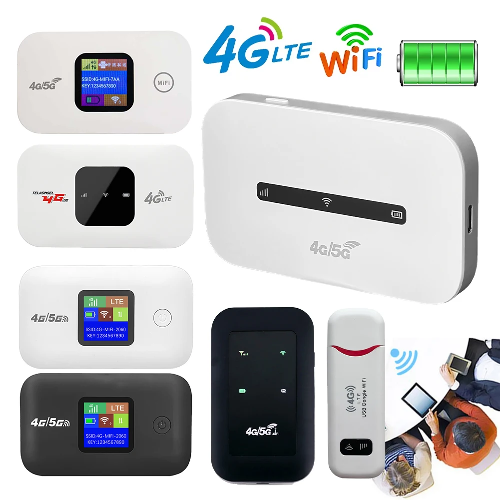 Modem WiFi 4G Portable - Routeur USB Avec Slot SIM, Partage Jusqu’à 10 Appareils, Voyage Europe/Asie/Afrique