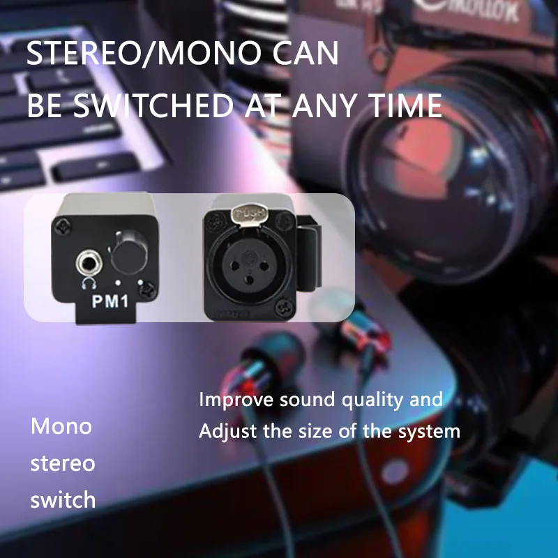 PM1 컴팩트 이어폰 앰프 전문가용 HIFI 인이어 스테레오 개인용 이어폰 앰프 XLR to 3.5MM 오디오 인터페이스