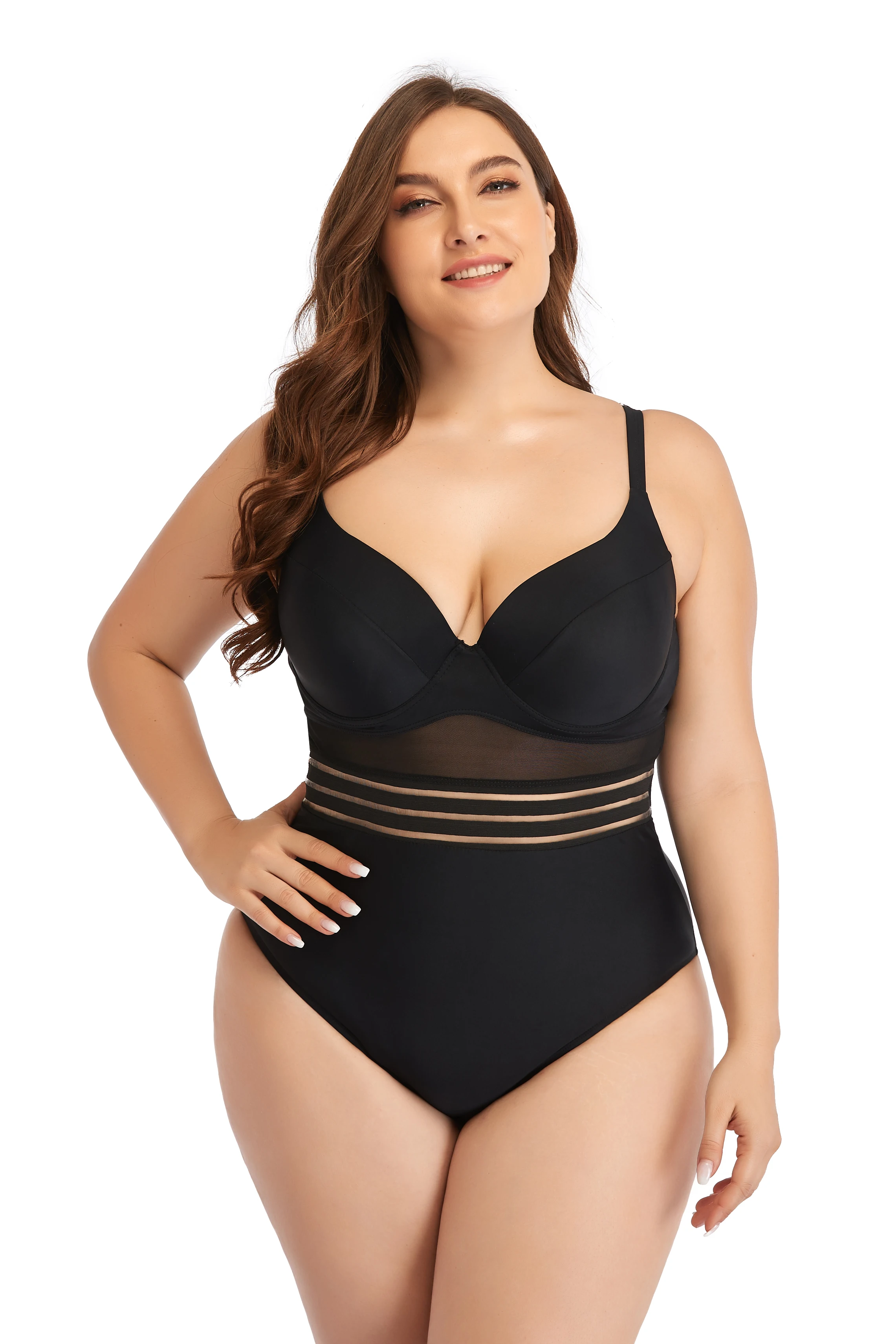 Plus Size Swimsuits Underwire Tummy Control