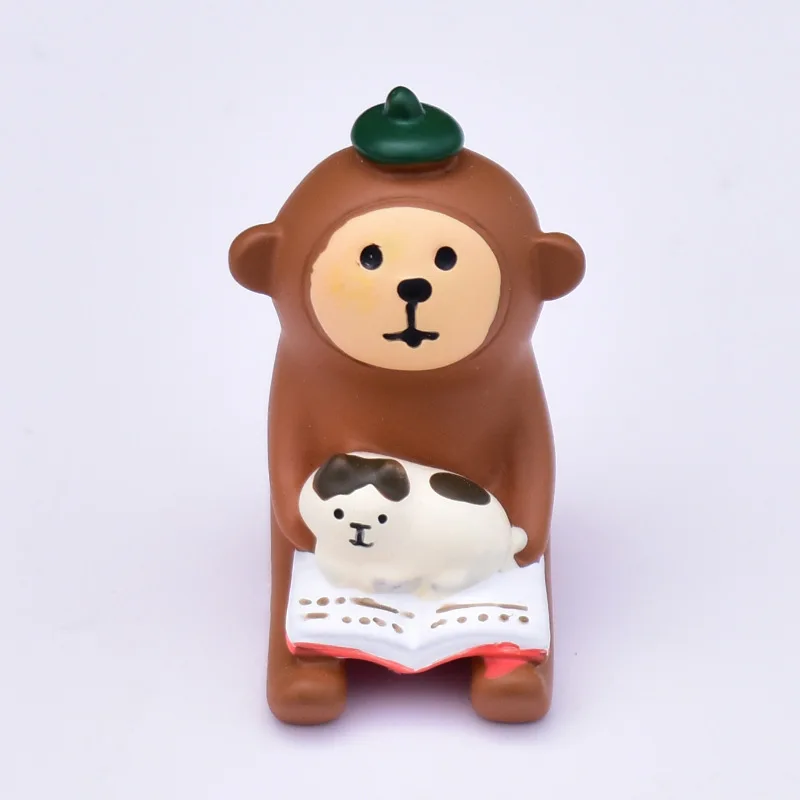 Shiba Inu Miniature Figurines Resin Craft for Bookshelf and Bonsai Décor