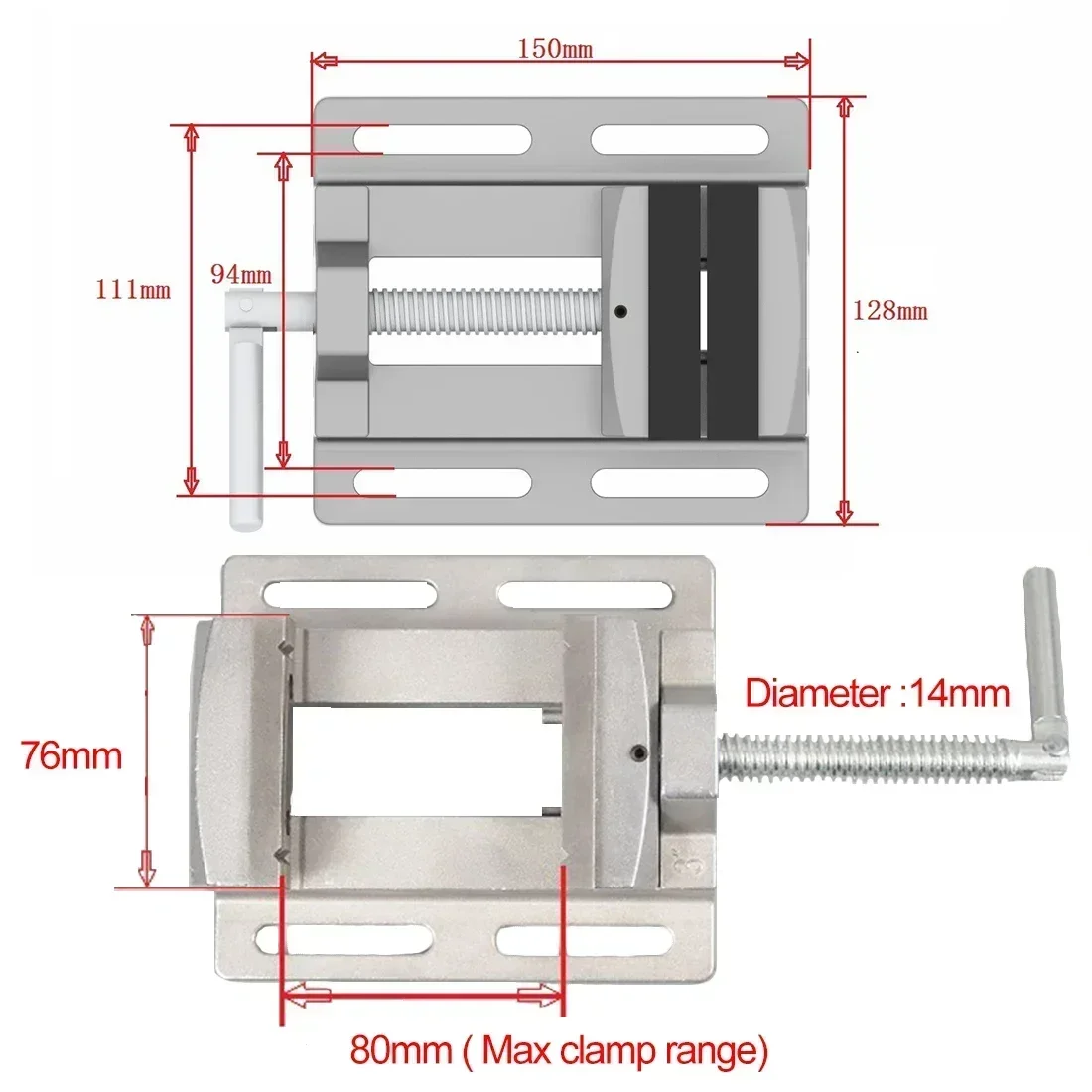 Milling Drilling Machine Pliers BG-6256 2.5Inch 3 Inch Drill Press Vice Bench Clamp Flat Tongs fixed Stand Flat Nose Pliers Vise 4