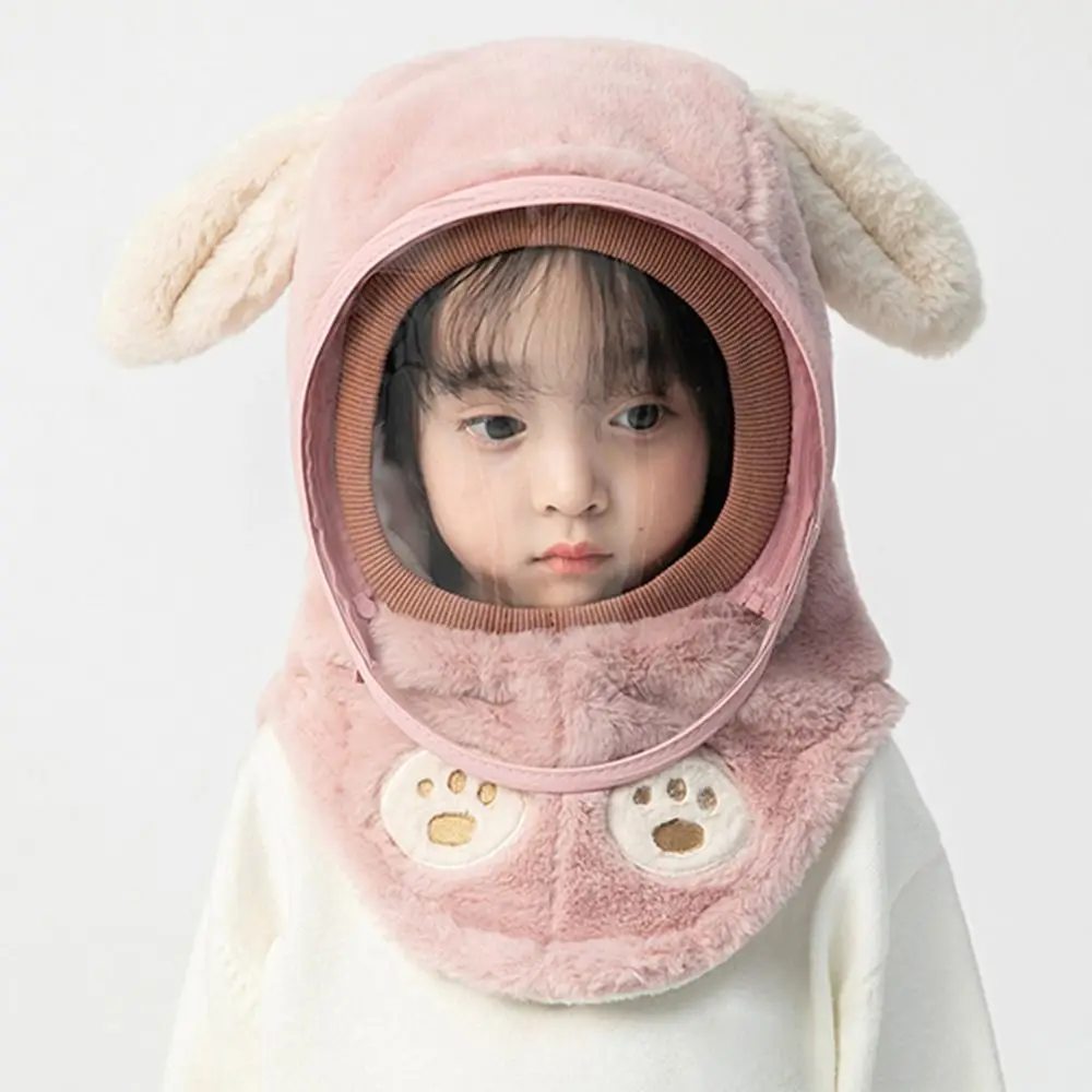 Sbb3a66f3343a469785155a33f16ee246D New Winter Children Hats Necks One-piece Windshield Headgear Ear Caps Protective Masks Male Female Baby Cold-proof Warm Caps Mallzona