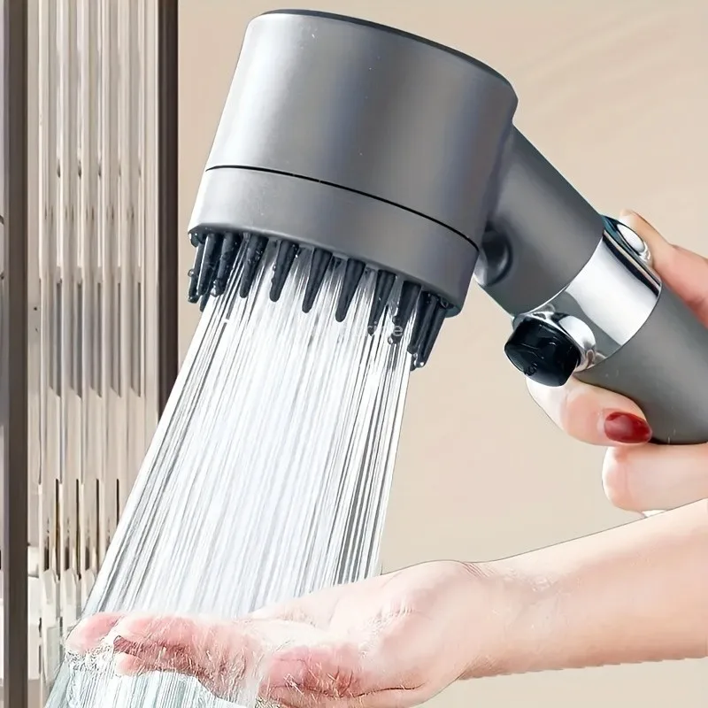 Shower Rain Head 4 Modes Shower Head High Pressure Portable Shower Filter Rainfall Faucet Tap Bathroom Faucet Home Bathroom Set 3