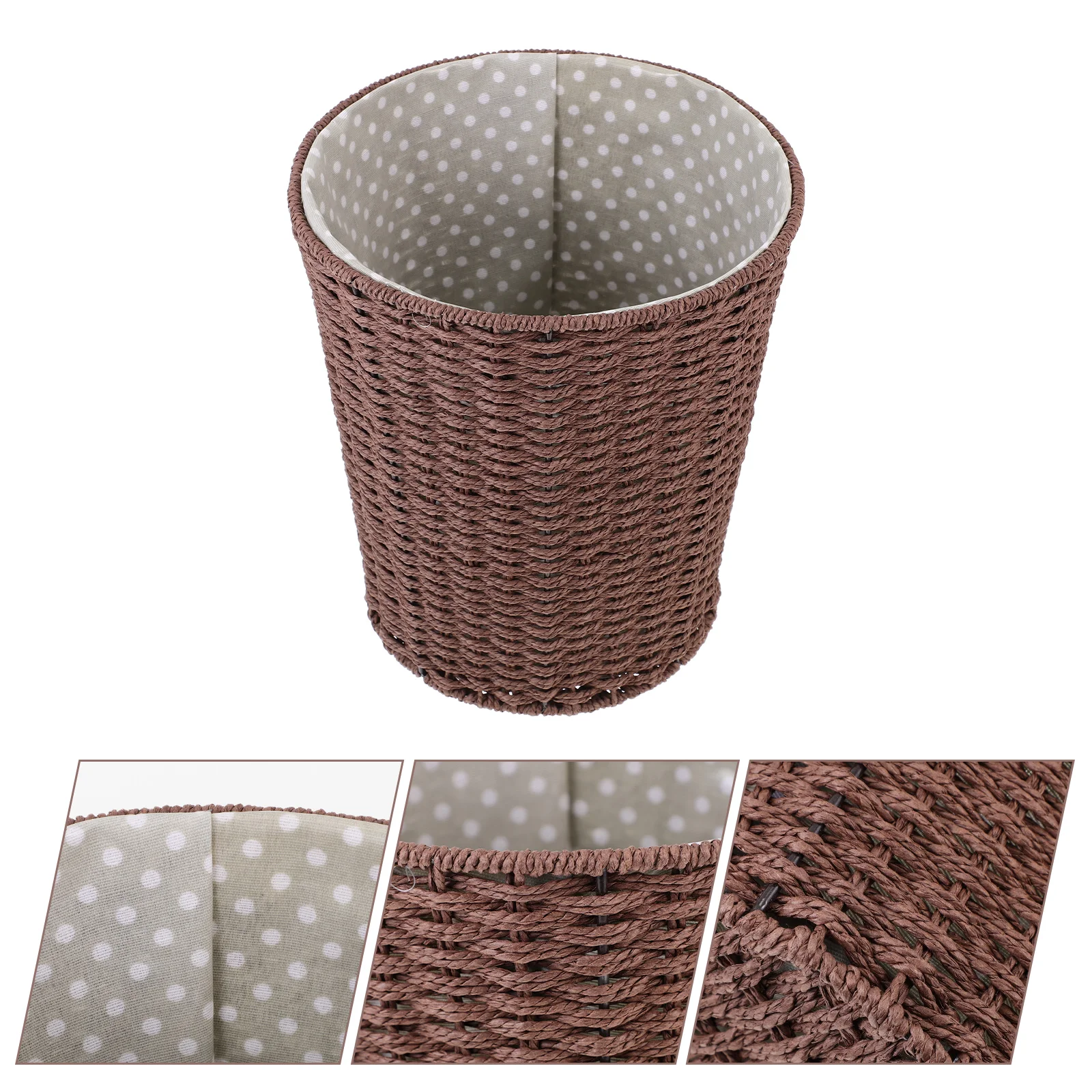 

Trash Can Storage Basket Baby Woven Blanket Bedroom Decorative Wicker Sundries Container