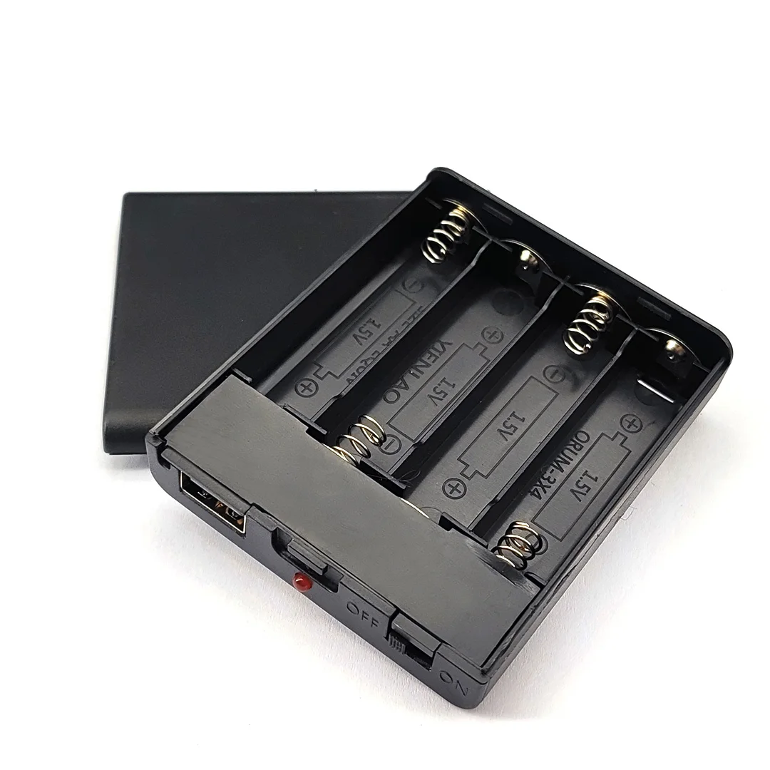 AA Battery Case Power Switch USB Socket 3Slots Or 4 slots Holder