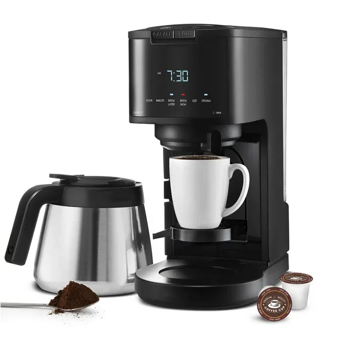 

New Single Serve + 12 Cup Drip Coffee Maker, Thermal Carafe