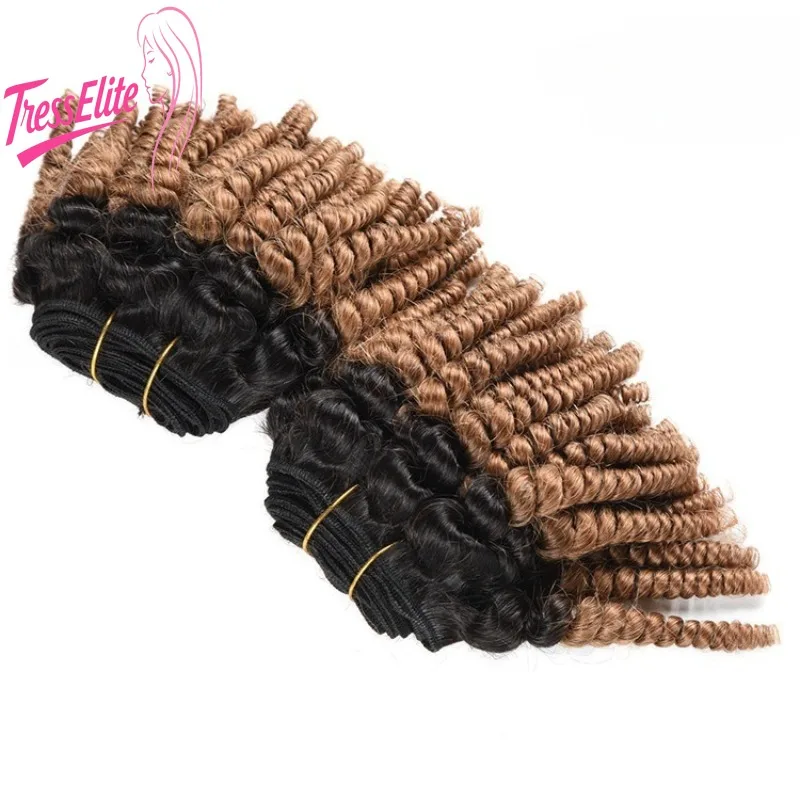 High Quality 1b/30 Afro Kinky African Curl Human Hair Bundles Two Color Hair Weaving Soft Texture Natural Look Easy Maintenance - 5