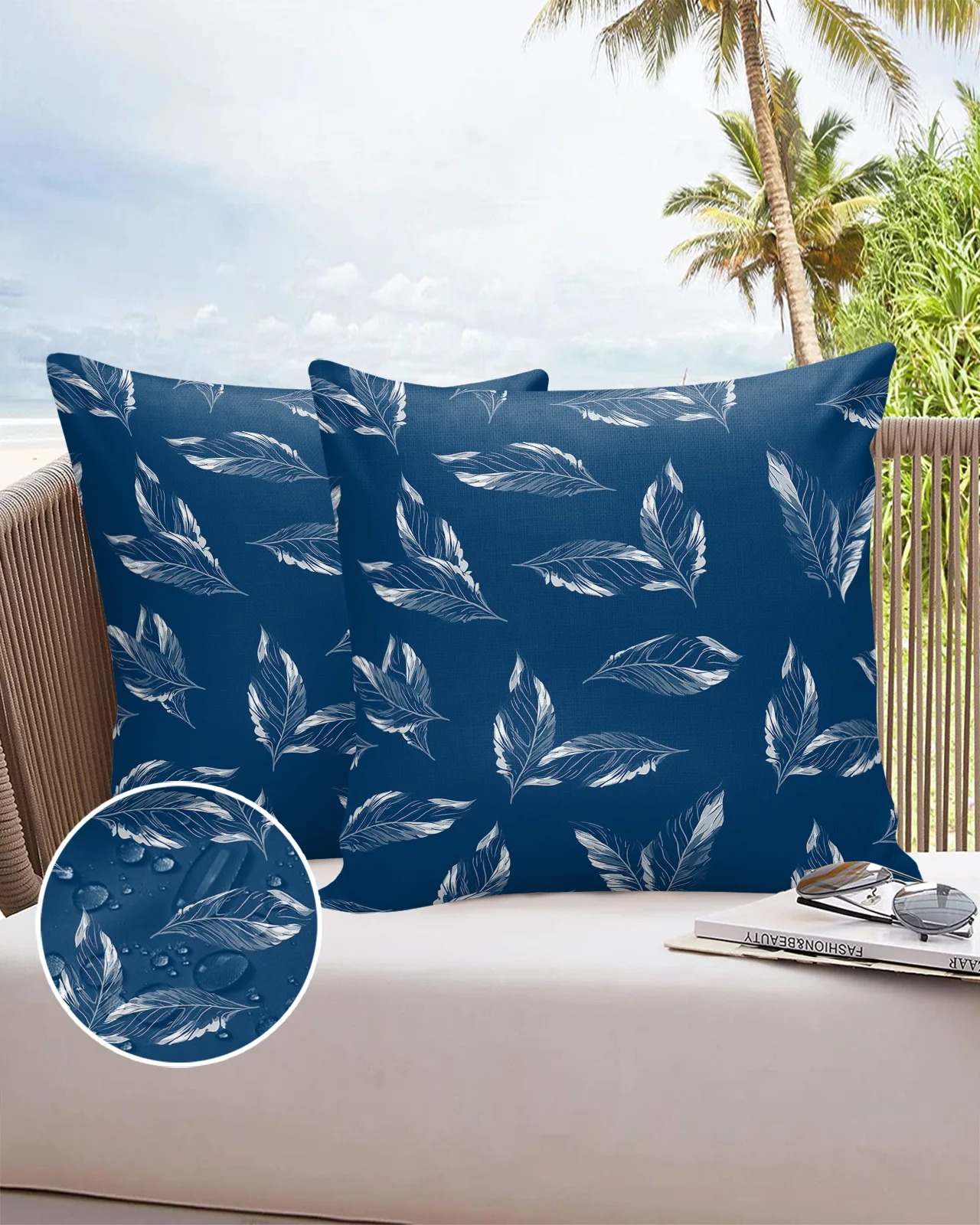 

Leaves Hand Painted Watercolor Waterproof Pillowcase Set Car Cushion Cover Xmas Home Sofa Decorative Pillowcase Cover