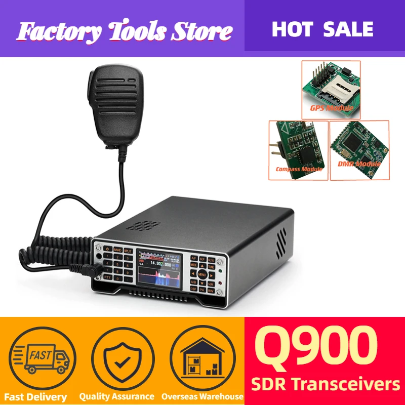 Q900 300khz-1.6ghz Sdr Radio Bluetooth Sdr Transceiver Full Mode Sdr  Nouveau