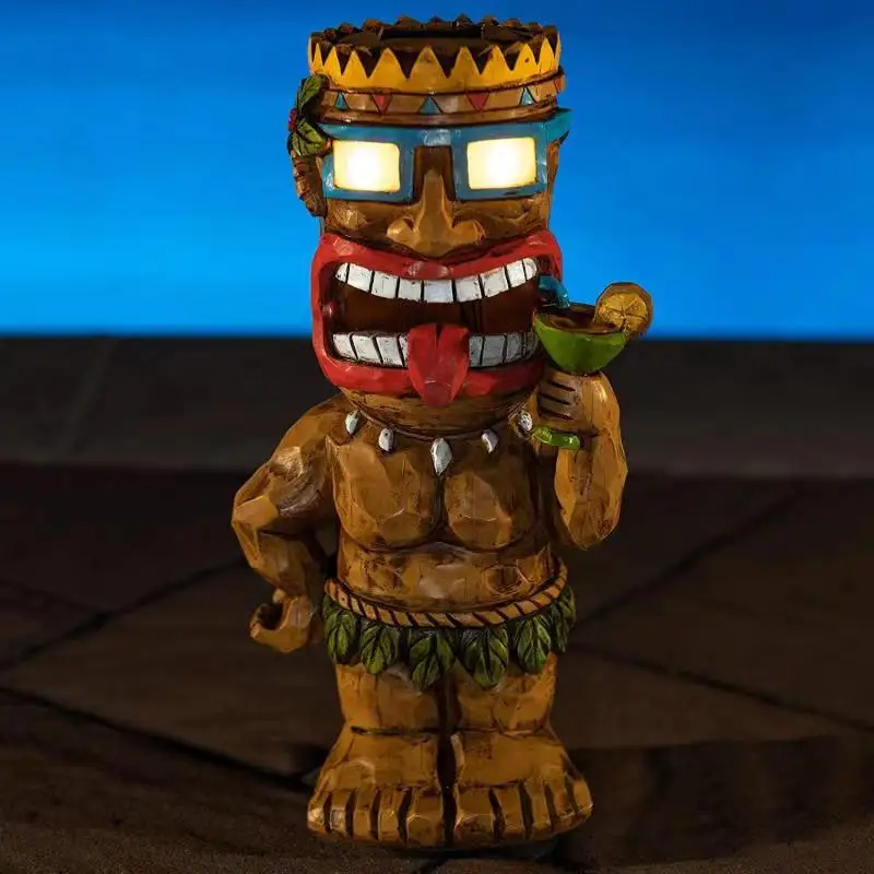 Solar Lanterns Maya Series Decorations Tiki Hawaii Maya Tribe Totem Garden Lawn Lights Solar Lighting Garden Solar Decorations