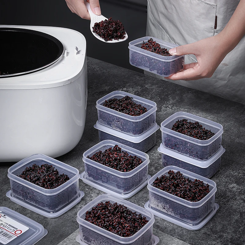 수입 식품 등급 냉동고 보관 상자 쌀 시리얼 남은 용기 전자 레인지 안전 해동 편리한 도시락 상자 