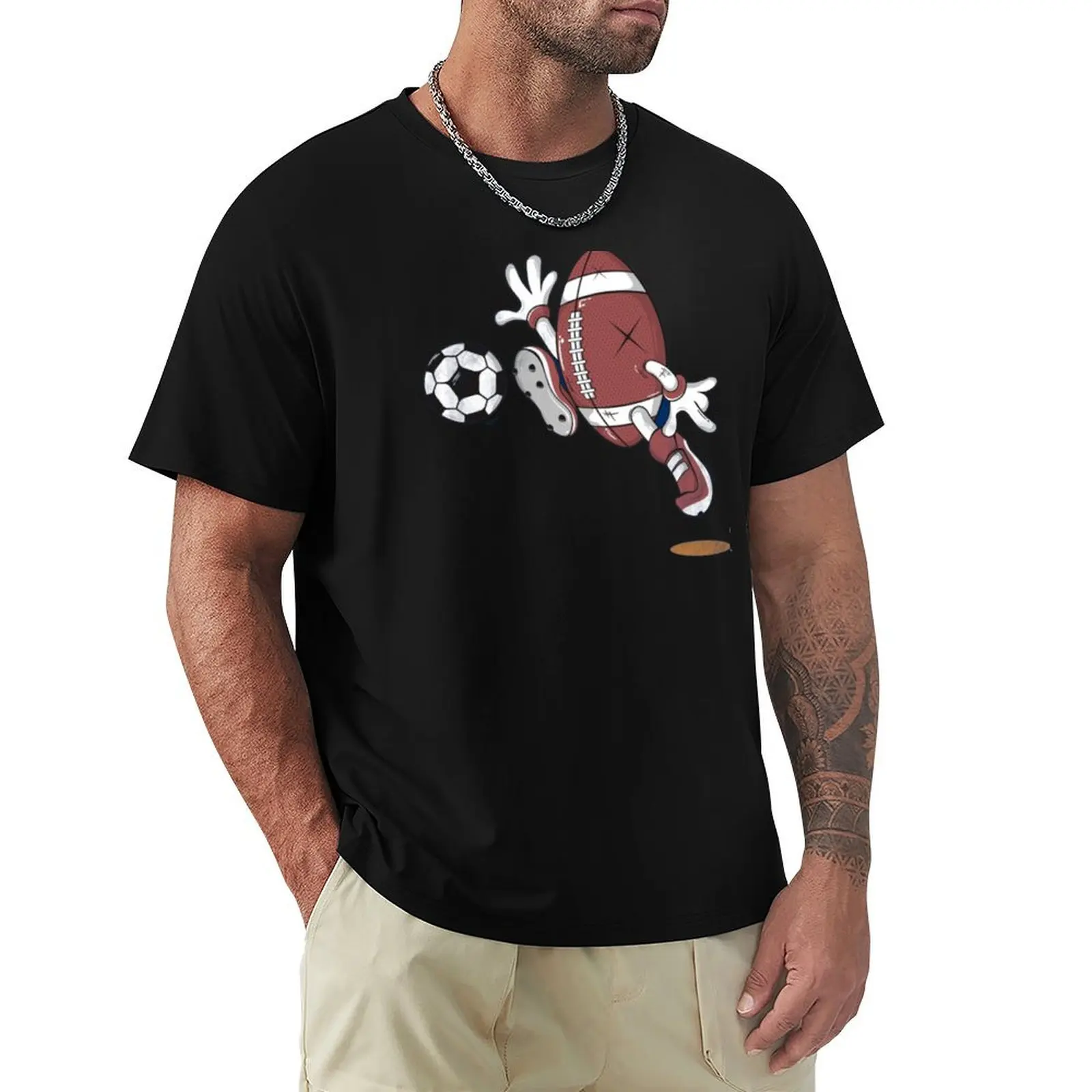 

Football Sport T-shirt cute clothes plus size tops shirts graphic tees vintage plain black t shirts men