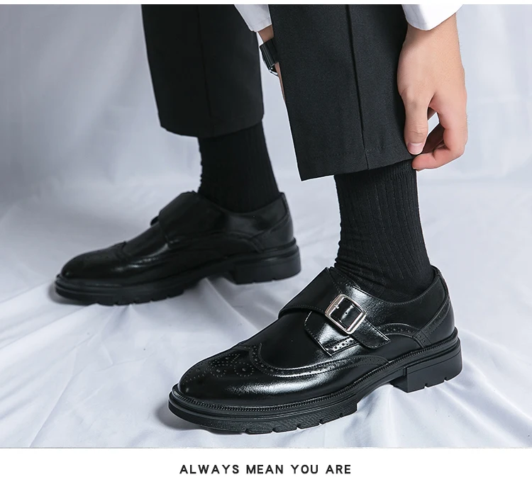 أحذية رسمية أنيقة للرجال، أحذية جلدية عصرية للأعمال والمناسبات الاجتماعية، أحذية جلدية رجالية عالية الجودة