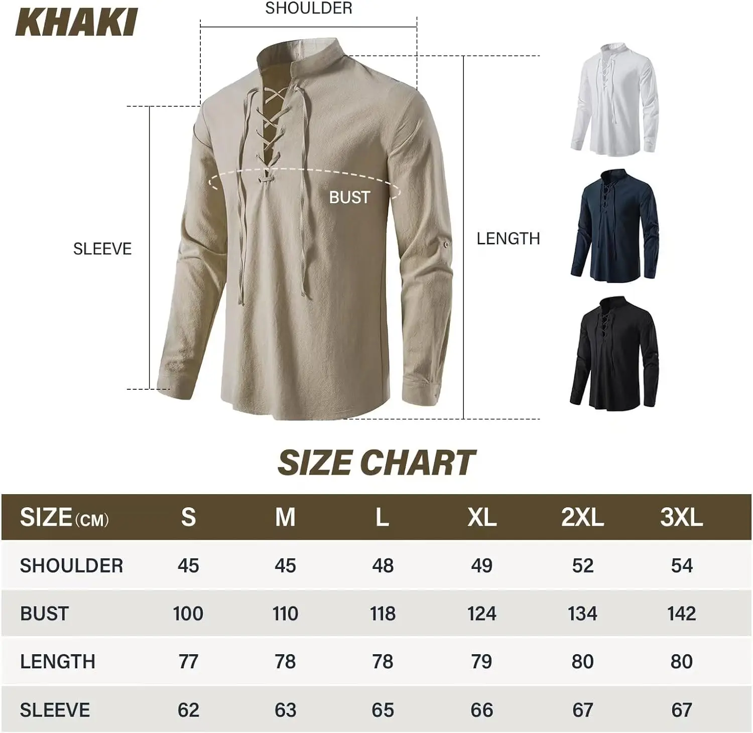 Beokeuioe Costume Medievale Da Uomo Renaissance Shirts Camicia Medievale Da Uomo Con Colletto Alto Camicia Con Lacci Rinascimentale Costume Vichingo Con Scollo A V Camicia Pirata 121295013
