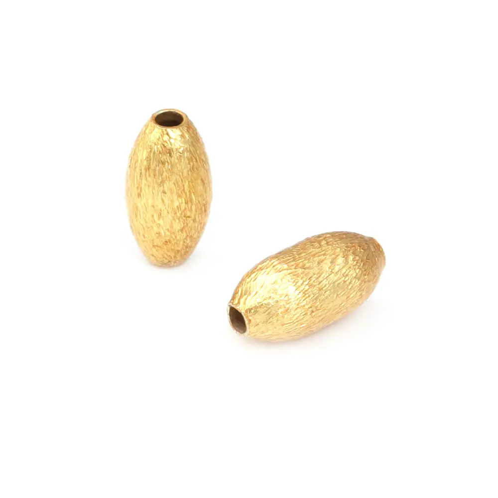 Cuentas de Brass Doradas de 18K Diseño Ovalado Cilíndrico Suministros para Hacer Joyería DIY - details 29