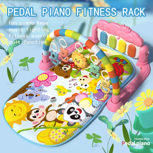 Baby Crawling Toys Fitness Frame Crawling Playmat Interactive Mobile Activity Floor Soft Mat Musical Piano Games Climbing Frame 2