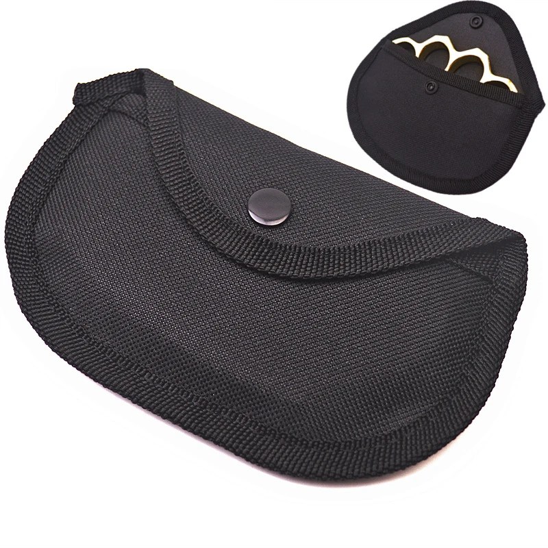 

1pcs Finger Tiger Bag Iron Four-finger Cloth Cover Shockproof Soft Lining Fist Ring Hanging Buckle Bag Protection Bag Unisex