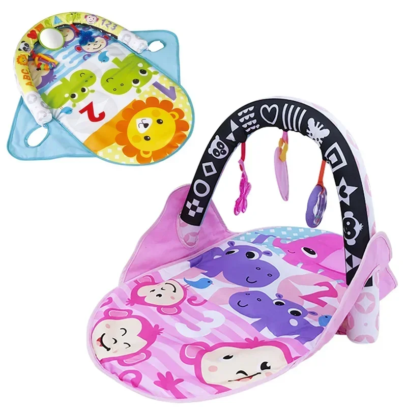 Musical Baby Activity Gym Rack Play Mat Kid Rug Puzzle Mat Carpet Piano Keyboard Infant Playmat Crawling Game Pad Baby Toy Gift