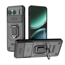 Magnetic Ring Stand Armor Phone Case - Enhanced Protection and Versatility for Oneplus Nord 4 5G (ZDX-Black)
