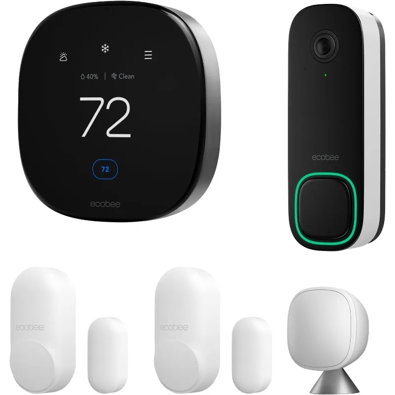 

Ecobee полная безопасность и экономия с умным дверным звонком камеры (проводной), SmartSensor для дверей и окон